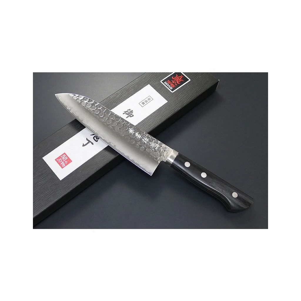 foto Japonsk� n�� Santoku 165mm Kanetsune Tsuchime VG-1 series Mirror polish